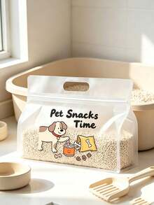 Bolsa de almacenamiento de comida para mascotas, bolsa sellada con estampado lindo de perro, bolsa de almacenamiento transparente y esmerilada para comida de perro y arena para gatos con asa, bolsa de almacenamiento de comida para perro, bolsa de almacenamiento de comida reutilizable, bolsa para porcionar comida, bolsa a prueba de humedad, bolsa de mano autosellante, mantiene la comida seca fresca, almacena comida y golosinas para gatos y perros, fácil de transportar, adecuada para camping, alojamiento, viajes de fin de semana, viajes y uso diario, esencial para dueños de mascotas, regalo de cumpleaños único, regalo de fiesta - Multicolor - Ver 2