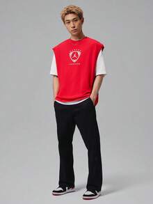 Jordan Men's AS BRK FC S/L TOP Sports Tank Top IR1884-657 - Red and White - View 6