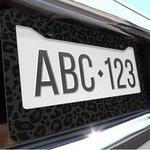 2D Flat, Single-Piece, For Decorative Purposes Only, Black Leopard Print License Plate Frame, Car Decoration Accessory, Size 16* 31cm (6.2* 12.2inch ), 2D Flat Is For Decoration Only - Style - View 9
