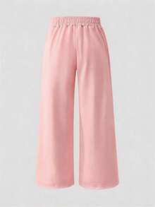 2pcs Set Suitable For Young Girl And Girls, Round Neck Sweatshirt And Wide Leg Pants Outfit, Printed With Cartoon Pearl Milk Tea And Donut Pattern Round Neck Sweatshirt + Wide Leg Pants Matching Set, Suitable For Autumn/Winter Daily Wear, Campus Style, Homecoming Outfit - Multicolor - View 8