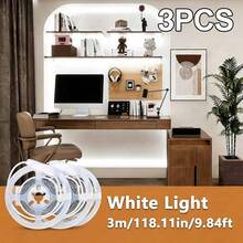 5pcs/3pcs/1pc, LED Light Strip With Switch, USB Powered Flexible Ceiling Light Strip With Button Switch, Warm White/White Light, Drill-Free Linear Light Strip Suitable For TV Backlight And Home Decor, Perfect For Weddings, Halloween, Christmas, Parties And More - White - View 31