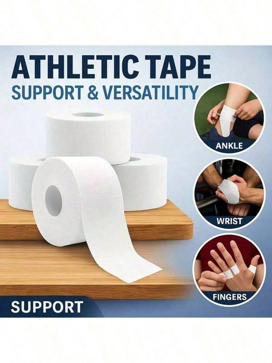 5/3/1pc Sports Wristbands, Suitable For Football And Baseball, White Athletic Tape For Gym, Essential Gear For Athletes - Multicolor - View 1