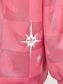 Adidas Originals Women's VDAY JRSY WPOLO Knit Collar Long Sleeve T-Shirt KY2021 - Pink - View 6