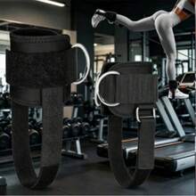 2pcs Cable Machine Ankle Straps, Adjustable Cable Machine Ankle Straps, Comfortable Thickened Gym Workout Ankle Straps (For Glutes, Leg Kicks), Glute Weighted Ankle Straps, Cable Machine Leg Straps - Multicolor - View 5