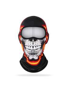 1pc Funny Skull Full Face Mask, Outdoor Cycling Sun Protection Breathable Quick-Dry Headwear - Multicolor - View 9