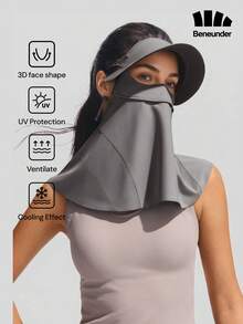 Beneunder Visor-Style Neck-Covering Sun-Protective Mask MP356 - Dark Grey - View 1