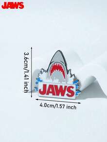 Monogram Disney 1pc Great White Shark Brooch Collectible Enamel JAWS Badge Authentic Cartoon Anime Creative Badge Collectible Lapel Pin Jewelry Accessory Decoration Backpack Schoolbag Clothing Bag Pencil Case Cute Fashion Badge Unisex Birthday Anniversary Party Gift Daily Wear - A - View 2