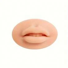 2pcs Silicone 5D Lip Practice Modules, 3D Realistic Lip Model, Semi-Permanent Tattoo Practice Skin, Plump Lip Mold, White/Deep/Black Solid Lip Blocks For Beginners Training, Tattoo Makeup Tools - Multicolor - View 7