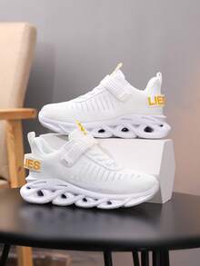 Kids' Fashion Breathable All-Season Running Shoes, Versatile Casual Sports Sneakers - White - View 2