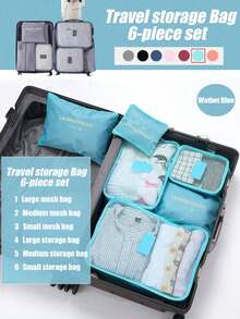6pcs/Set Foldable Clothes Storage Bags With Handles, Large Capacity Quilt Blanket Clothing Storage Bags, Suitcase Compression Packing Bags, Bed Under Dorm Moving Seasonal Storage Organizer, Back To School College Dorm Essentials, Christmas Seasonal Home Storage Multi-Size Combination, Suitable For Multiple Scenarios - Multicolor - View 16