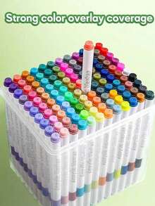 1 Box Acrylic Art Markers, Suitable For Art Painting, Waterproof And Quick Drying, Suitable For Student Doodling, Teachers And School Use, Randomly Shipped New And Old Versions - Multicolor - View 9
