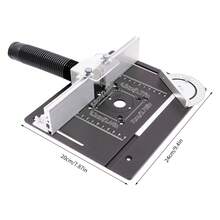 Black Folding Plate Made Of Aluminum Alloy For Woodworking Engraving Machines, Durable Milling Cutter Folding Base Plate For Wood Milling, Auxiliary Tool For Trimming Wood Carving, Edge Routing And DIY Carpentry Projects - A - View 7