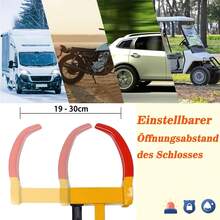 Universal Radkralle als Wegfahrsperre, Diebstahlsicherung für Anhänger & Fahrzeuge - A - Übersicht 5