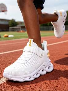 Kids' Fashion Breathable All-Season Running Shoes, Versatile Casual Sports Sneakers - White - View 5