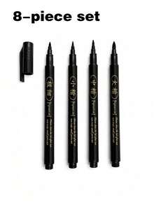 1/4pcs Calligraphy Pen Set, For Handwriting - Fine & Sharp, Replaceable Black Ink, Flexible Oval Barrel, Lightweight Plastic Material, Art Painting, Professional Art Use - A - View 16