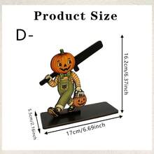 1/4pcs Fun Halloween Wooden Tissue Holder, Featuring Ghost, Skeleton, Pumpkin, And Black Cat Designs, Suitable For Parties, Living Room, And Dining Table Center Decorations. - Napkin Holder - View 13