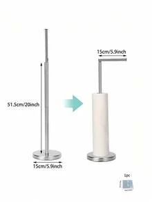 Metal Freestanding Toilet Paper Holder, Multi-Roll Paper Storage Rack, Bathroom Countertop Freestanding Paper Dispenser, Waterproof Floor-Standing Paper Dispenser, Home Bathroom Decor Hardware Accessories, Travel Essentials - Multicolor - View 9