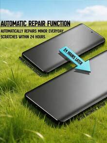3片裝霧面水凝膠螢幕保護膜 防指紋軟膜 [非玻璃] 相容於 Galaxy S26 A57 A37/相容於 15T Poco X7 Pro/Note 15/相容於 17 Pro Max 16/Honor X9D 及其他手機機型，生日禮物，適合家人與朋友的手機螢幕保護膜，自我修復防指紋 Face ID 友善全螢幕覆蓋易貼膜 - 無色 - 查看 10