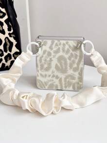 1pc Girls Electroplated Leopard Print Scarf Bracelet Style Smart Phone Case Protective Cover Portable Design Phone Case Protective Cover Compatible With Samsung Galaxy Z Flip8, Galaxy ZFlip 7, Galaxy ZFlip 7FE, Galaxy ZFlip 6, Galaxy ZFlip 5 Back To School Season - Multicolor - View 7