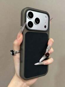 1 Buah Casing Ponsel Jelly Cair Macaron Dopamine Kompatibel Dengan iPhone 17 Pro, Gaya Segar, Matte yang Terasa di Kulit, Pelindung Anti Guncangan Cakupan Penuh Untuk iPhone 16promax/15pm/14pro/13, Transparan - Hitam - View 1