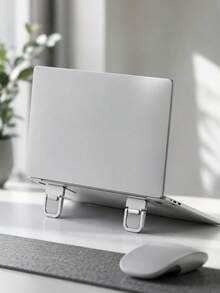 2 piezas Soporte plegable para portátil, elevador portátil invisible mini, soporte compacto para computadora para disipación de calor, soporte ergonómico para portátil para accesorios de oficina de escritorio - Multicolor - Ver 9