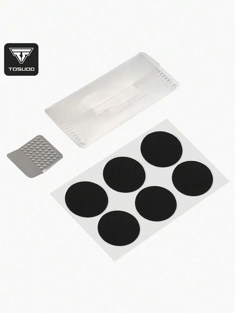 TOSUOD Self-Adhesive Bicycle Tire Repair Patches, Glue-Free Quick Inner Tube Repair Pads, Universal For Mountain And Road Bikes, Portable Emergency Puncture Repair Patches For Outdoor Cycling, Long-Distance Commuting And Bicycle Tire Protection Accessories - Multicolor - View 1