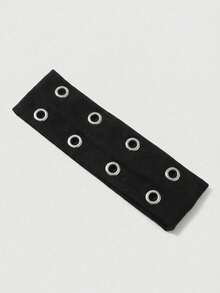 1pc Fashion Punk Gothic Soft Non-Slip Elastic Hollow Out Headband, Suitable For Beach, Yoga, Sports And Daily Casual Wear - Black - View 5