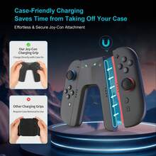 1 PC Switch 2 Joy-Con Charging Grip, Magnetic Attachment & Back-Lock Design, With Charging Cable, Play While Charging, Only Compatible With Switch 2 Joy-Con - View 2