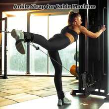 2pcs Cable Machine Ankle Straps, Adjustable Cable Machine Ankle Straps, Comfortable Thickened Gym Workout Ankle Straps (For Glutes, Leg Kicks), Glute Weighted Ankle Straps, Cable Machine Leg Straps - Multicolor - View 2