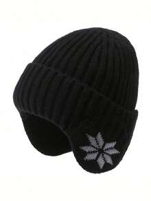 1pc Unisex Winter Warm Knitted Fleece Hat, Windproof Warm Outdoor Sports Hat, Solid Color, Suitable For Cold Weather; Casual, Elegant, Vintage Style, Suitable For Travel, Work, Daily Wear, Halloween, Autumn/Winter - A - View 14