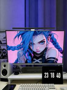 1PC Touch Control USB LED Monitor Light, 3 Color Temp Dimmable Screen Hanging Lamp For Computer, Desktop, Home Office, Eye Protection Reading Light For Study, Night Shift, Aesthetic Desk Lamp For Laptop, PC, Adjustable Brightness For Work, Gaming - Multiple Styles - View 9