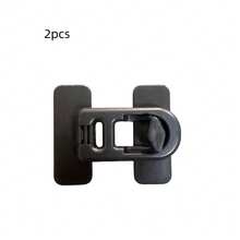 2pcs Universal No Drilling Fridge And Freezer Door Locks, Multi-Functional Clasp, Easy To Install, No Power Or Battery Needed - Multicolor - View 5