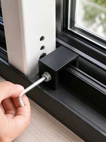 1Set Invisible Window Lock No Drill Sliding Door Stopper Hidden Window Lock Anti Opening Fixer For Sliding Screen Door And Window Restrictor - Multicolor - View 1