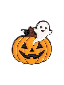 1pc Cute Halloween Brooch, Creative Little Ghost Pumpkin Paper Cup Pizza Alloy Badge Clothing Accessory, Backpack Jacket Decoration - Multicolor - View 11