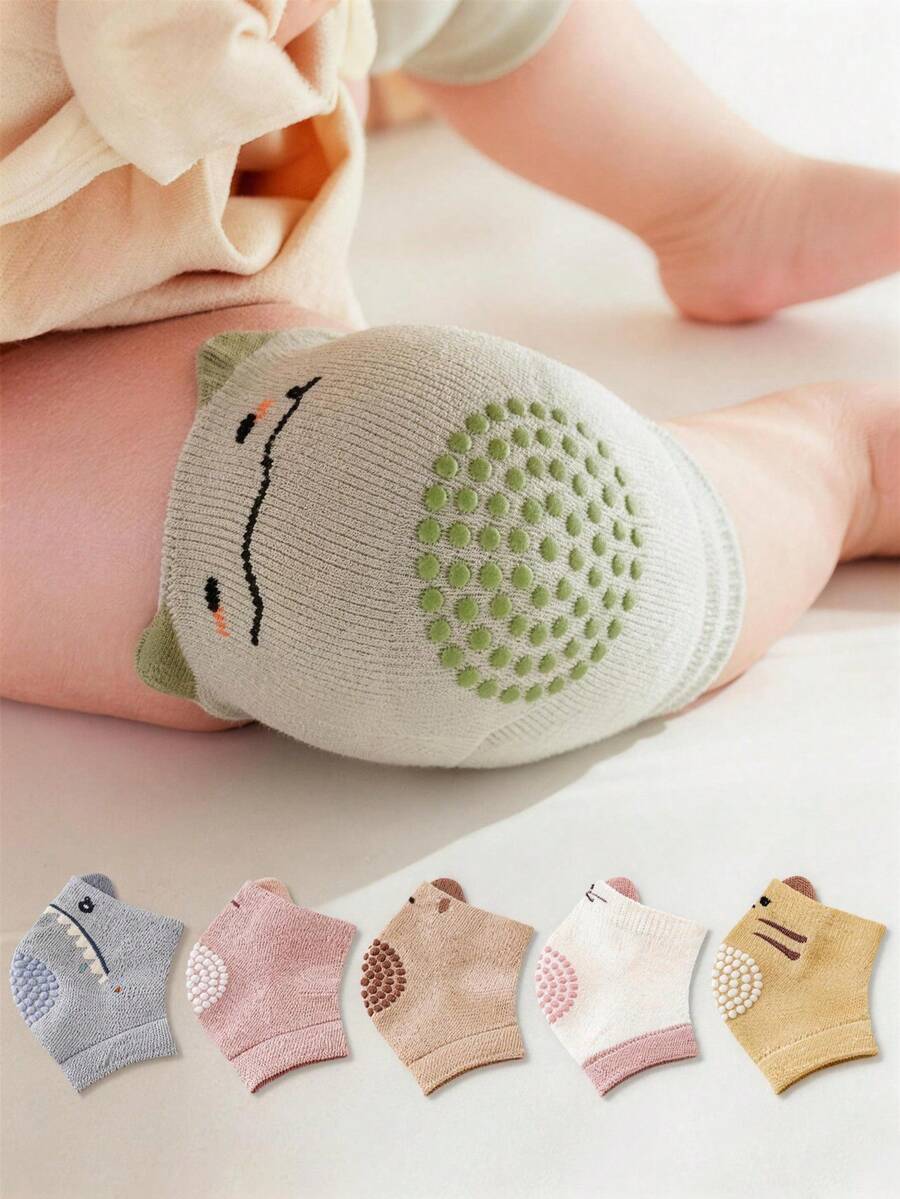 2件組嬰兒卡通護膝,防滑爬行與行走護膝,可愛3D動物圖案,防滑防摔,彈性透氣,親膚不緊繃不出汗,多色可選,適合男孩女孩,四季適用 - 嬰兒卡通護膝 - 查看 1