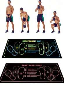 Workouts Squat Guide Mat For Posture Correction And Lower-Body Mobility,Training Mat Yoga Mat Heavy-Duty Fitness Mat Weight Loss Pilates Workout Equipment Home Exercise Set Walking Pad Gym Workout Sets Gym Accessory Halloween Summer Gym - Multicolor - View 9