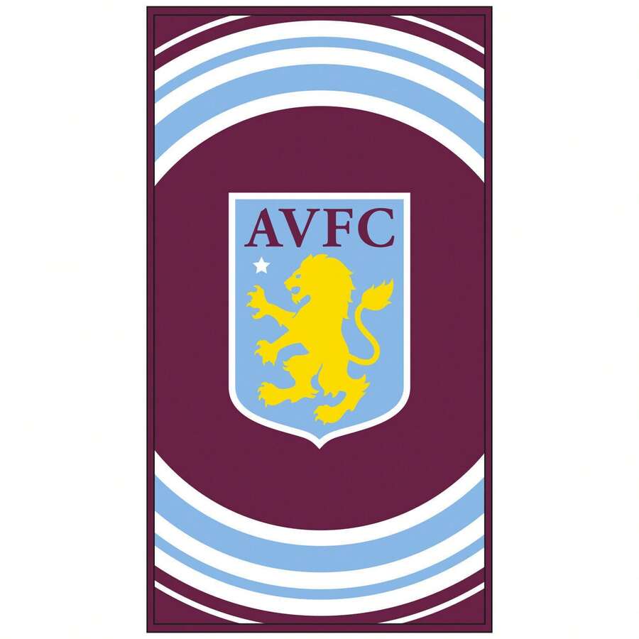 Aston Villa FC Pulse Bath Towel - Maroon/White - View 1