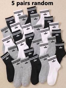 20 Pairs Children's Mid-Calf Socks, Children's Short Socks, Children's Elastic Socks, Children's Sports Socks, Children's Crew Socks, Suitable For 1-16 Years Old Boys' Daily Wear, Suitable For All Seasons, Suitable For 1-16 Years Old Children's Birthday Gifts, Suitable For Back To School Season Wear, Suitable For Running, Multi-Functional, Breathable, Comfortable, Soft, Skin-Friendly, Neutral Colors, Black White Gray Random Color Matching, All Day Comfort - Multicolor - View 19