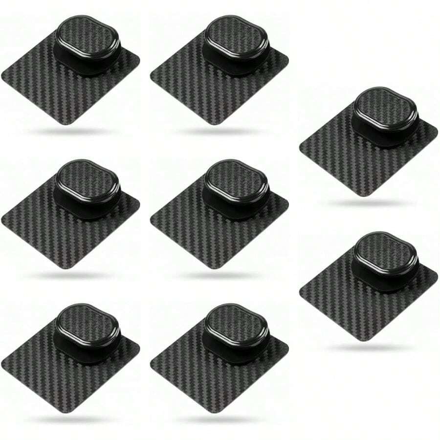 Carbon Fiber Car Floor Clips, Self-Adhesive Car Carpet Non-Slip Fastener, Multi-Purpose Auto Interior Floor Fixing SUVs, Trucks (8PCS) - A - View 1