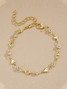 1 pieza Brazalete minimalista de moda, accesorio versátil adecuado para niñas, fiestas, regalos y uso diario - Multicolor - Ver 1