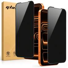 2入裝防窺鋼化玻璃螢幕保護貼,相容 Apple 18 Pro Max/18 Pro/18/17 Pro Max/17 Pro/16 Pro/15 Pro/14/13/12/11/Xr/X/Plus/Mini 全系列,全螢幕覆蓋,9H 硬度,防窺、防指紋、防裂、無氣泡、觸控靈敏、易安裝 - 黑色 - 查看 20