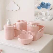 Kit Higiene Bebê 5 Peças  -  enxoval, maternidade ROSA - Rosa Bebê - Visão 2