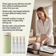 2026 New 4-In-1 Travel Refillable Bottles - Includes Four 30ml Refillable Bottles | Leak-Proof Portable, Leak-Proof Travel Containers, Portable, Transparent With Scale And Labels, Suitable For Shampoo, Body Wash, Lotion, Etc. - Multicolor - View 3