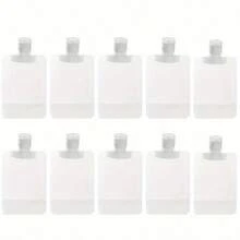 10入 1.01/1.69/3.38oz 便攜式乳液液體袋 化妝品洗髮精尖嘴袋 可重複使用擠壓口袋 可充填空袋 旅行分裝瓶 - 無色 - 查看 9
