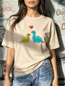 Women T-Shirts - 杏色 - 查看 10
