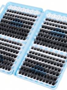 ISEEN 336pcs DIY False Eyelash Clusters, Delicate And Lightweight, Suitable For Daily Makeup, Party, Stage, Cosplay, Beauty & Health, Holiday Makeup - D - View 3