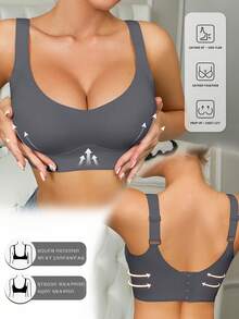 4 PCS Seamless Breathable Wireless Sports Bra For Women - Full Coverage Design, Anti-Slip Material, With Lifting And Support Functions - Multicolor - View 2