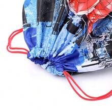 Mesuca Sports Drawstring Ball Storage Bag Marvel Official Licensed Spider-Man Cartoon Print Blue Black Red Thickened Waterproof Wear-Resistant Large Capacity Drawstring Backpack 1pc - Multicolor - View 4
