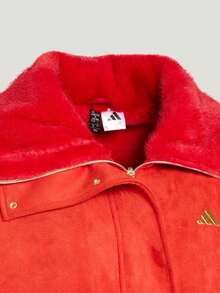 Adidas Women's NYR WARM JKT Knit Collarless Jacket KH2661 - Red - View 4