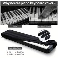 Electronic Keyboard Dust Cover For Piano Enthusiasts, 61/88 Keys Universal Fabric Keyboard Cover And Storage Bag - View 3